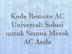 Kode Remote AC Universal Lengkap & Cara Setting dengan Cepat