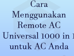 Kode Remote AC Universal 1000 in 1 untuk Semua Merek AC