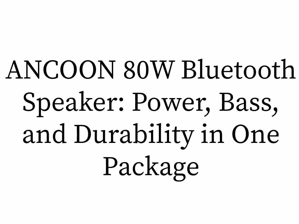 ANCOON 80W Bluetooth Speaker